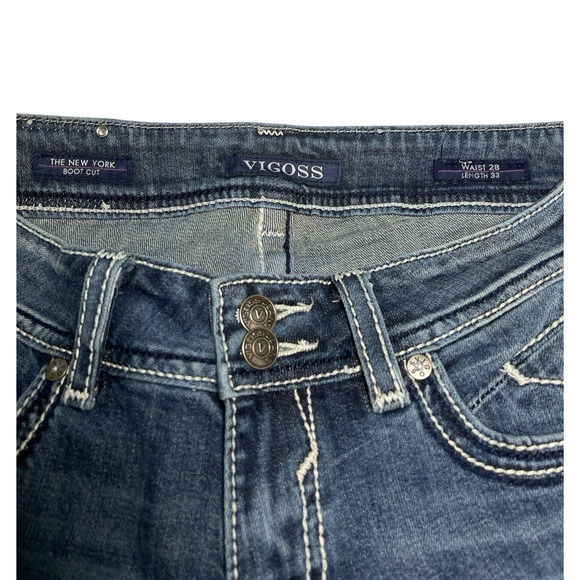 Vigoss The New York Bootcut Jeans Women’s 28x33 Embellished Fits 30x30 - Picture 7 of 12